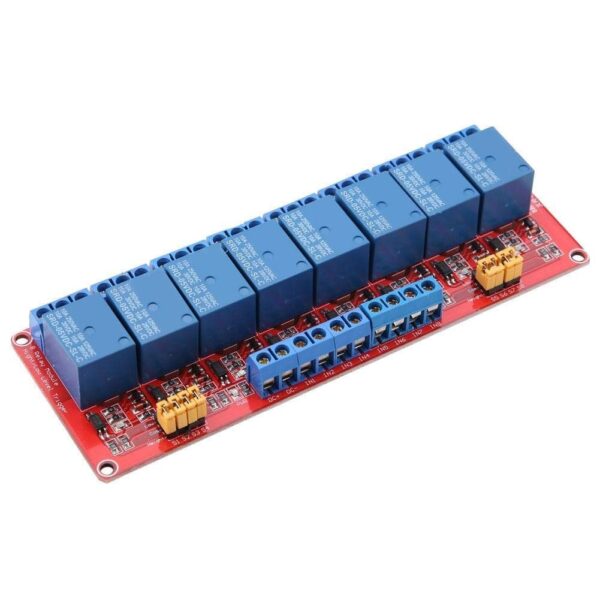 Módulo Relé de 8 Canales 5V con Optoacoplador y Disparo LOW/HIGH para Automatización