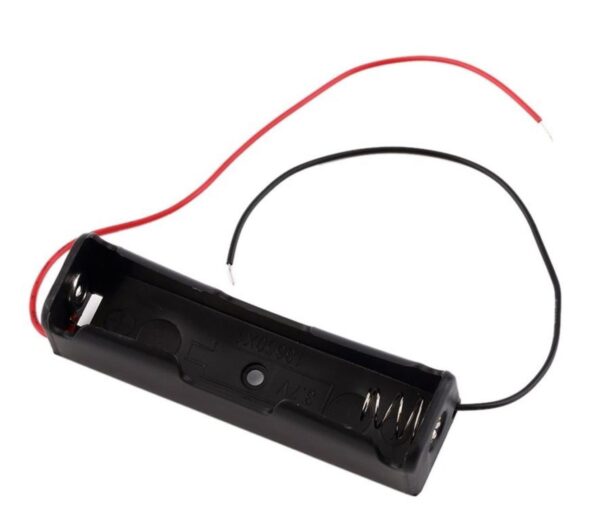 Portapilas Individual 1x 18650 con Cables para Batería de Litio 3.7 V