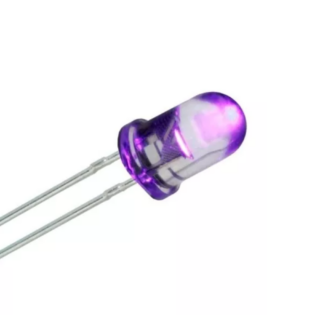 LED 5mm UV ultra brillo 20mA - Ultravioleta