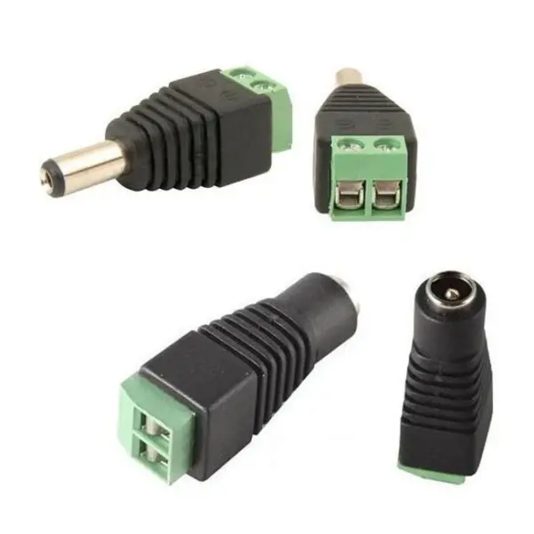 Pack Conector DC Jack Macho y Hembra 5.5x2.1 mm con bloque terminal 2 Pin - Imagen 4