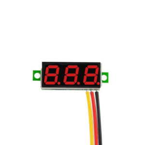 Mini Voltímetro Digital LED ROJO 0.28" (2.5V-30V DC, 3 Hilos)