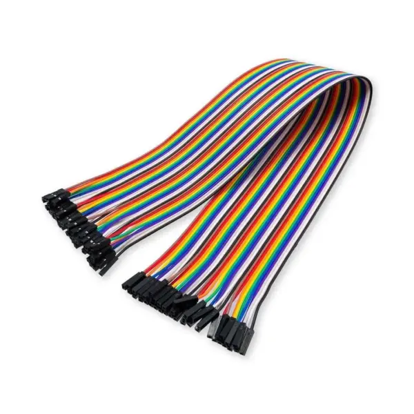 40 Cables Jumper Dupont Hembra-Hembra 30 cm para Protoboard y Arduino