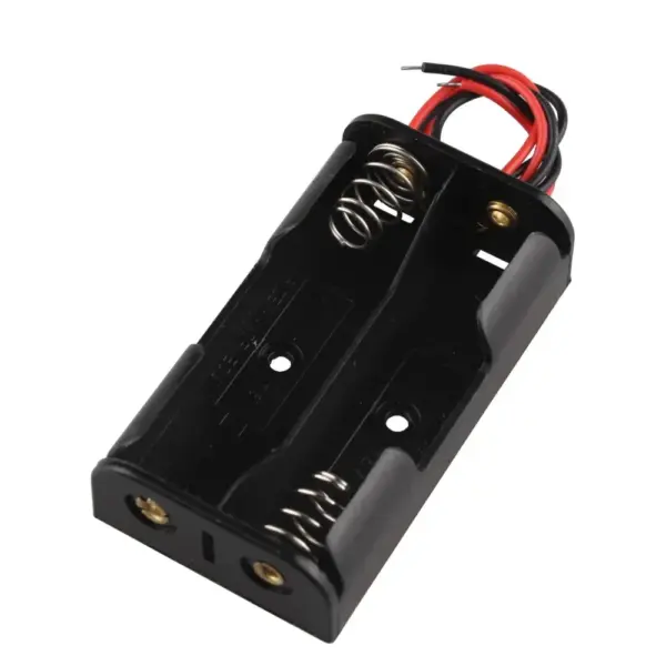 Portapilas para 2 Pilas AA con Cables 2xAA