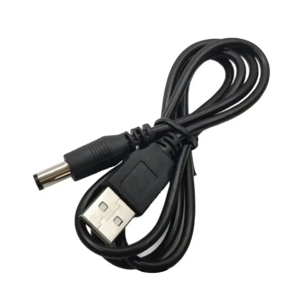 Cable de Alimentación USB-A a DC 5.5x2.1mm, 5 V, 80 cm
