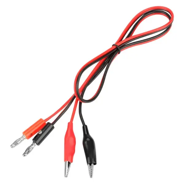 Cables de Prueba para Multímetro Pinza Cocodrilo a Banana 4 mm 90 cm