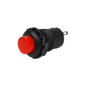 Interruptor Redondo Empotrable 12 mm ON/OFF - Rojo
