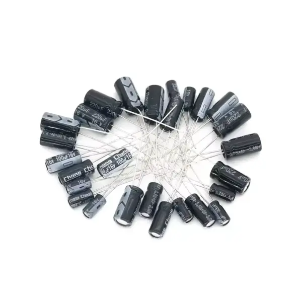 Kit Surtido de 120 Condensadores Electrolíticos, 12 Valores Comunes (1 µF a 470 µF)