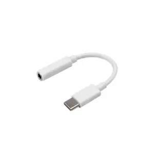 Adaptador USB-C a Jack 3.5 mm para Auriculares y Micrófono Blanco