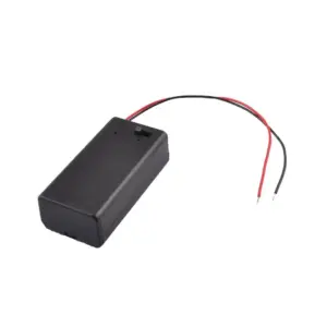 Portapilas 9V con Interruptor y Tapa para Batería 6F22/6LR61 y Conector DC Jack