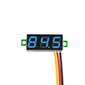 Mini Voltímetro Digital LED AZUL 0.28" (2.5V-30V DC, 2 Hilos)