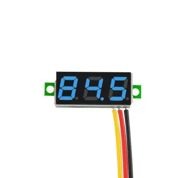 Mini Voltímetro Digital LED AZUL 0.28" (2.5V-30V DC, 3 Hilos)
