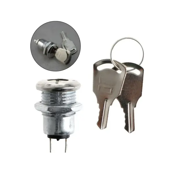 Interruptor de Seguridad con Llave KS-02 ON/OFF 1A 220V para Panel