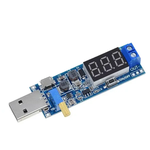 Convertidor DC-DC USB Boost/Buck 1.2-24V con Display