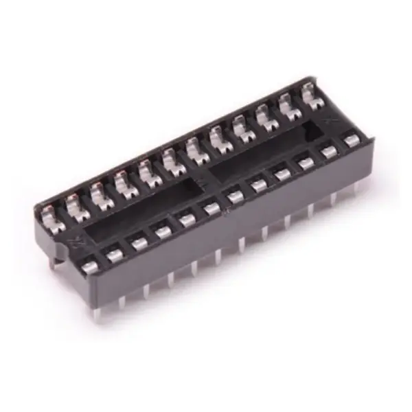 10x Zócalos DIP 24 Pines para Circuitos Integrados, Doble Contacto