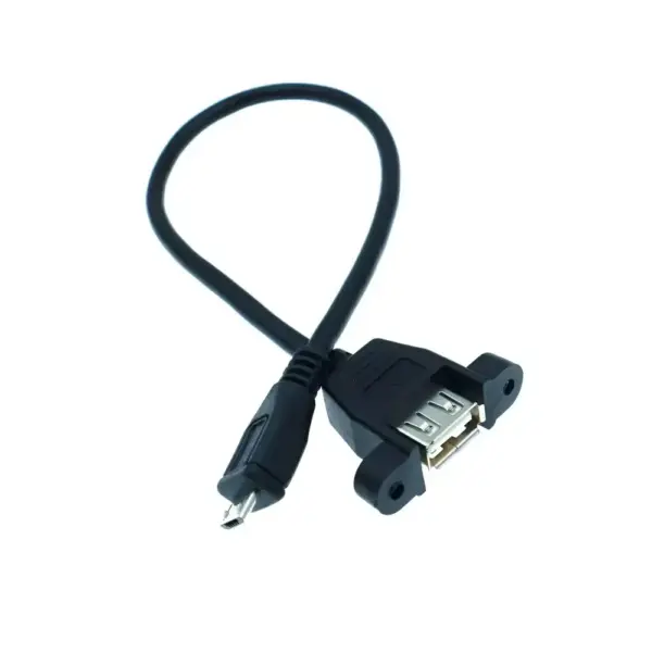 Cable alargador Micro USB macho a USB A hembra 30 cm