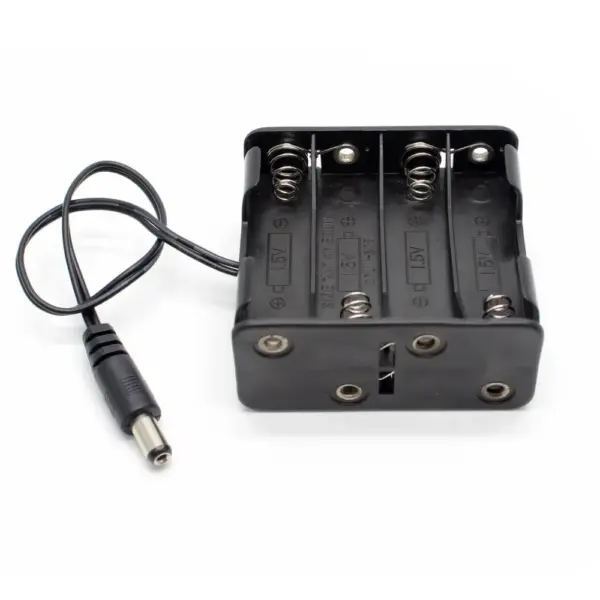 Portapilas 8xAA 12V con Conector DC para Pilas LR06 (4+4)