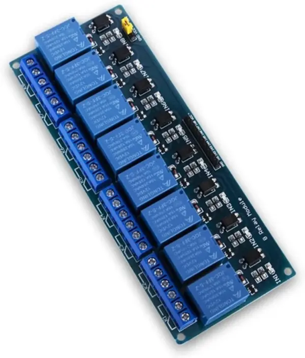 Módulo de 8 Relés 12V 10A Optoacoplado para Arduino
