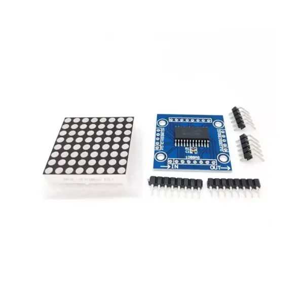 Módulo Matriz LED 8x8 Rojo con MAX7219 para Arduino y Cascada