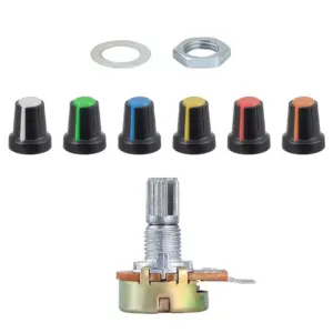 Potenciómetro Lineal B1K-B500K con Perilla KNOB para Electrónica y Arduino
