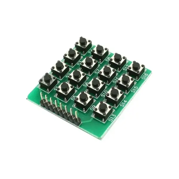Teclado Matricial 4x4 con 16 Pulsadores Táctiles para Arduino y Microcontroladores