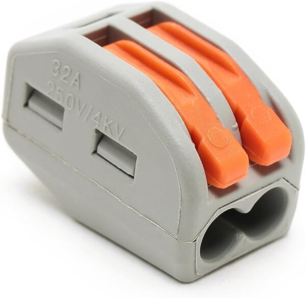 Pack 2x Conector Rápido de Palanca 2 Vías PCT-212 | 32 A / 450 V