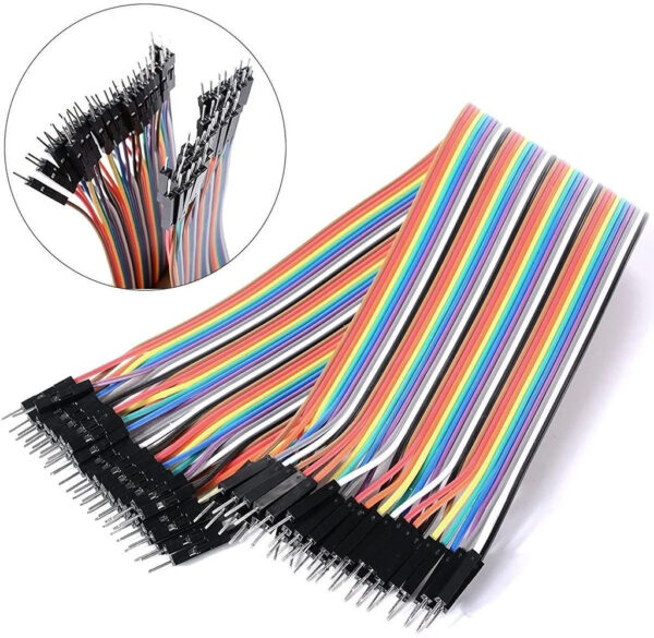 Pack 40 Cables Jumper Dupont 40 cm Macho-Macho para Arduino y Protoboard