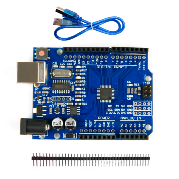 Placa de Desarrollo UNO R3 Atmega328 (CH340) Compatible con Arduino