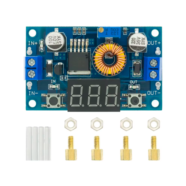 Módulo Convertidor DC-DC XL4015 5A 75W Step-Down con Voltímetro