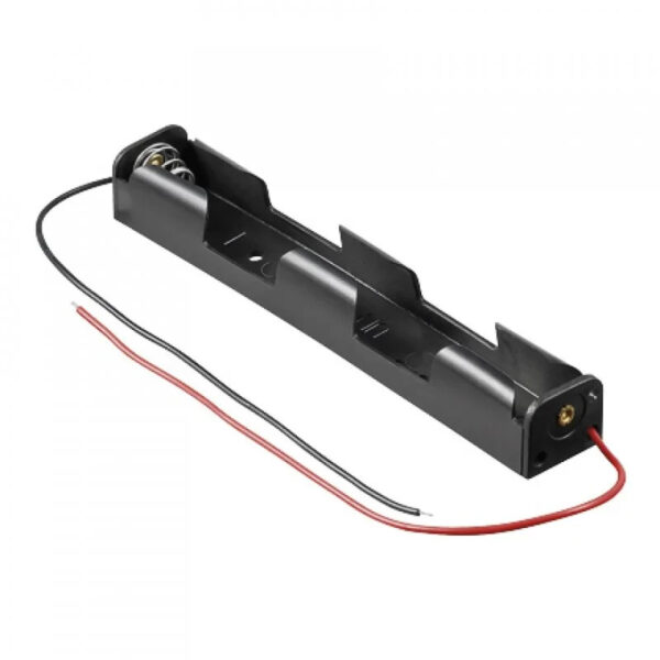 Portapilas para 2 Pilas AA (3V) en Línea con Cable 2xAA
