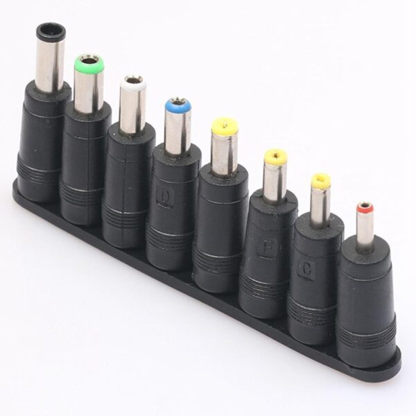 Pack 8x Adaptadores DC Universales 5.5x2.1mm para Cargador Portátil