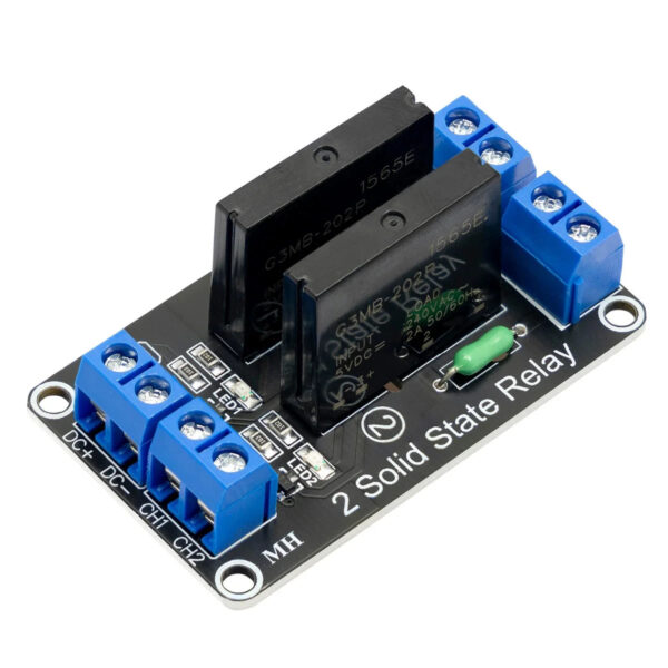 Módulo Relé Estado Sólido SSR 5V 2 Canales G3MB-202P Nivel Bajo