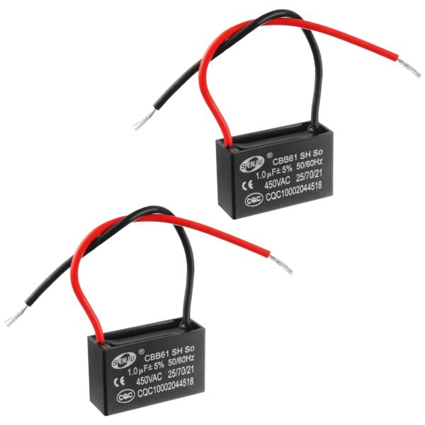 Condensador de Arranque CBB61 1uF 450V AC para Motor y Ventilador