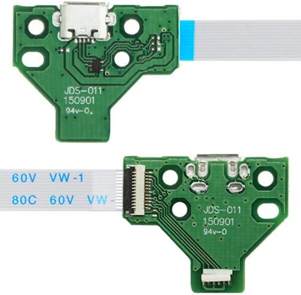 Placa de Carga JDS-011 para Mando PS4 con Conector Micro USB y Flex de 12 Pines