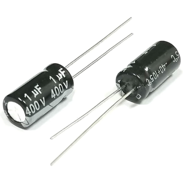 Pack 10x Condensador Electrolítico 1uF 400V 105°C 6x12mm