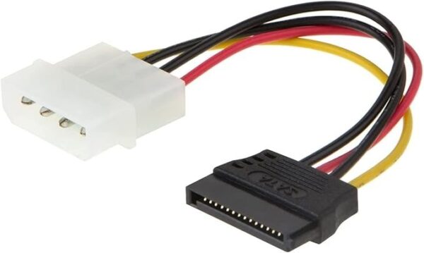 Cable Adaptador de Alimentación MOLEX 4 Pines a SATA 15 cm