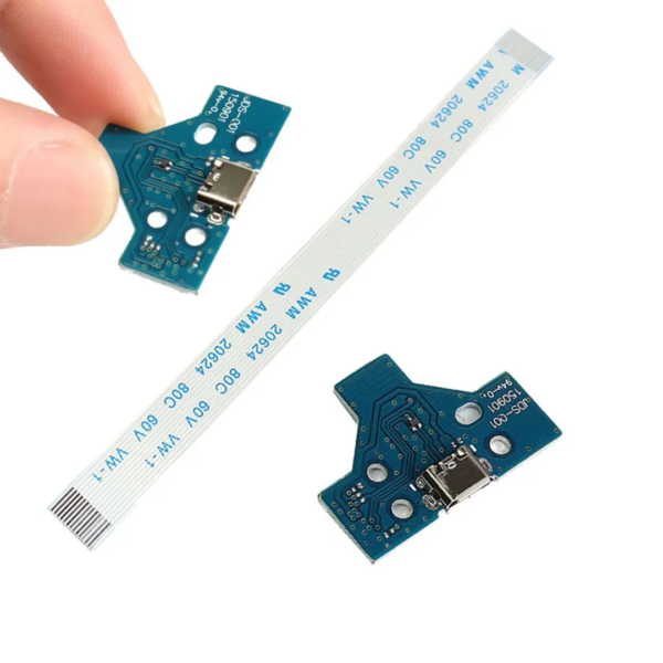 Placa de Carga JDS-001 para Mando PS4 con Conector Micro USB y Cable Flex de 14 Pines