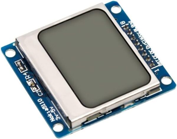 Pantalla LCD Gráfica NOKIA 5110 84x48 SPI con Retroiluminación Azul para Arduino