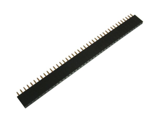 Tira de Pines Hembra 1x40 para PCB, Paso 2.54 mm
