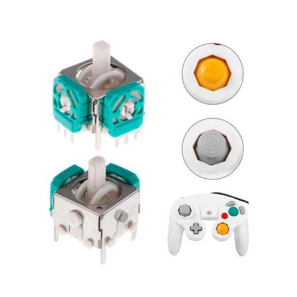 Pack 2x Joystick Analógico para Mando de GameCube, Wii Classic y Nunchuk