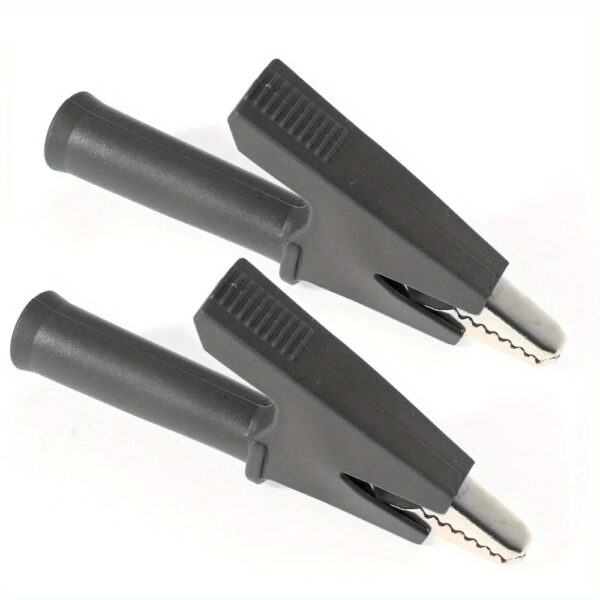 Pinza Cocodrilo Aislada para Conector Banana 4 mm Negro