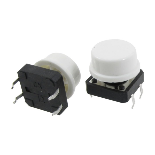 Pulsador Táctil B3F 12x12mm Blanco
