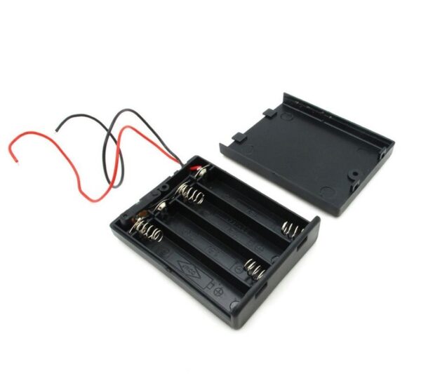 Portapilas para 4 Pilas AAA (6 V) con Interruptor y Tapa 4xAAA
