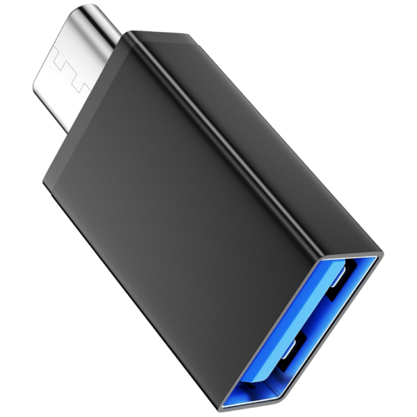 Adaptador OTG USB-C Macho a USB 3.0 Hembra Negro