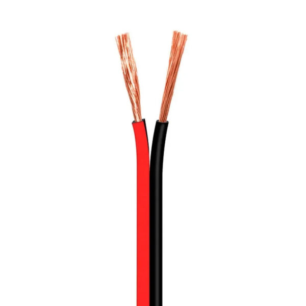 Cable de Alimentación Paralelo 2x0.5mm CCA Rojo/Negro (2 Metros)