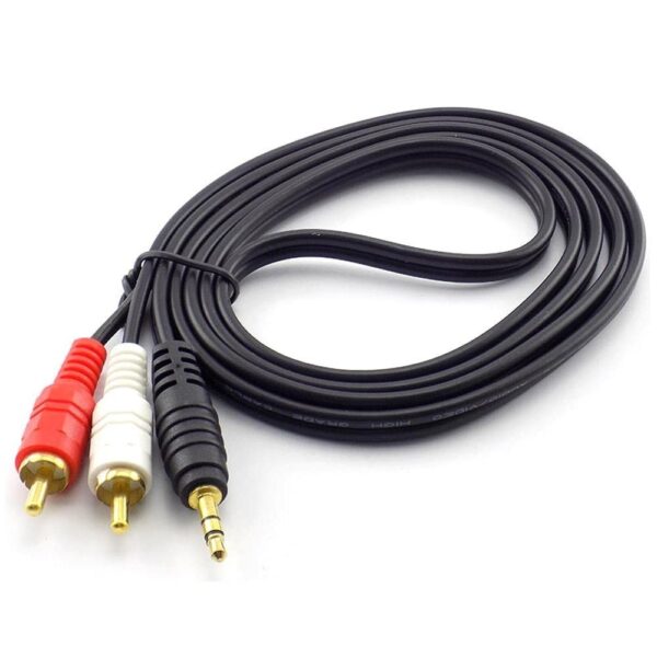 Cable de Audio Estéreo Mini Jack 3.5 mm a 2 RCA Macho de 3 Metros