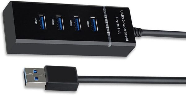 HUB divisor de 4 puertos USB 3.0 SPLITTER MULTIPLICADOR  NEGRO
