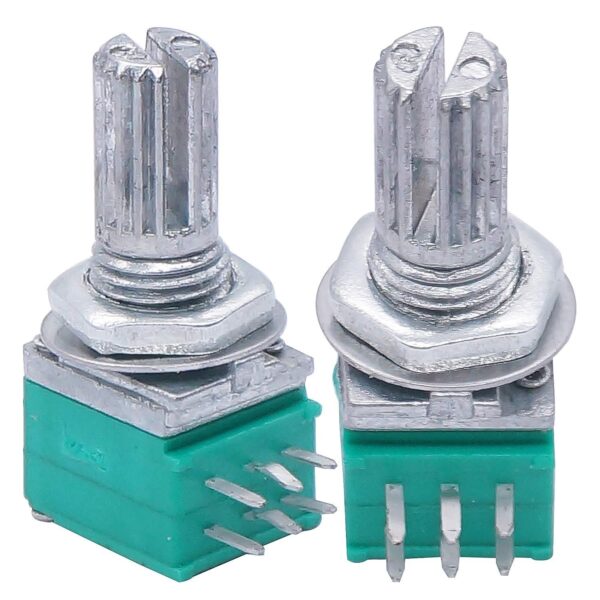 Pack 2x Potenciómetro Estéreo 10K Ohm 6 Pines para Control de Volumen