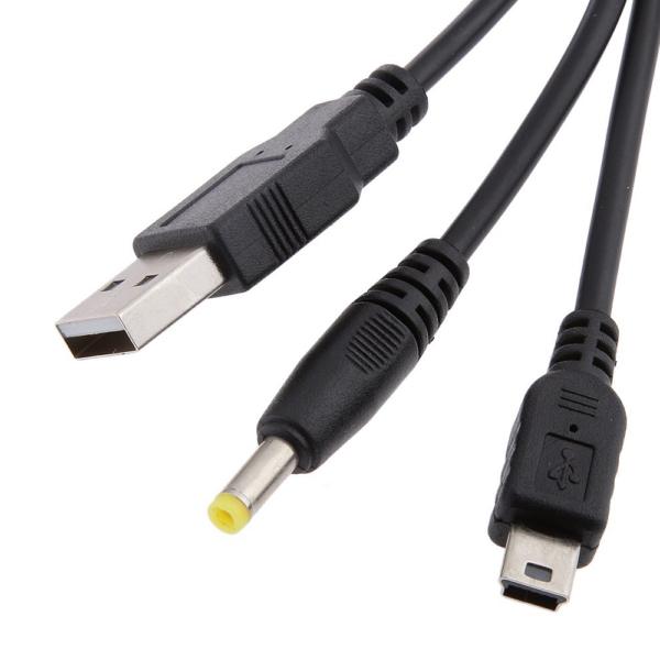 Cable USB de Carga y Datos 2 en 1 para Sony PSP 1000/2000/3000