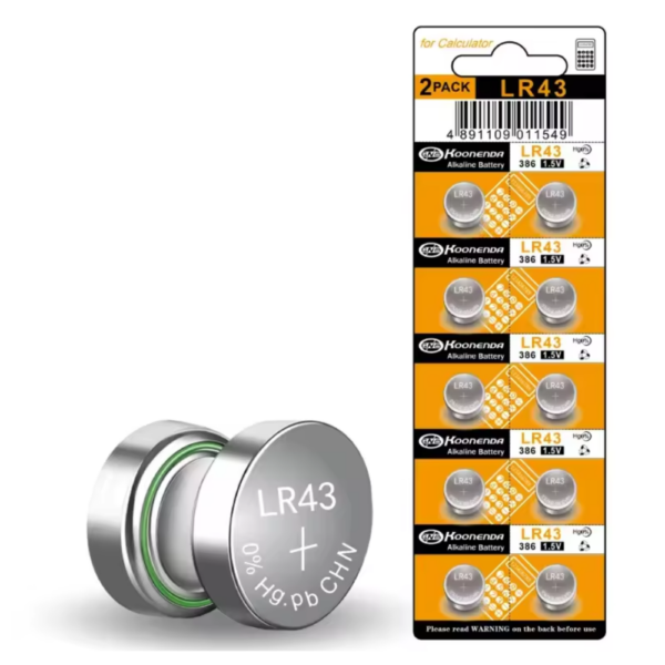 10x pilas boton AG12 / L1142 / LR43/301/386 1.55v