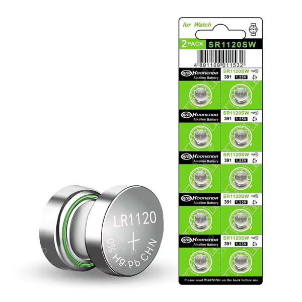 10x pilas boton AG8 LR55 391 SR1120SW 191 LR1120 1.55V